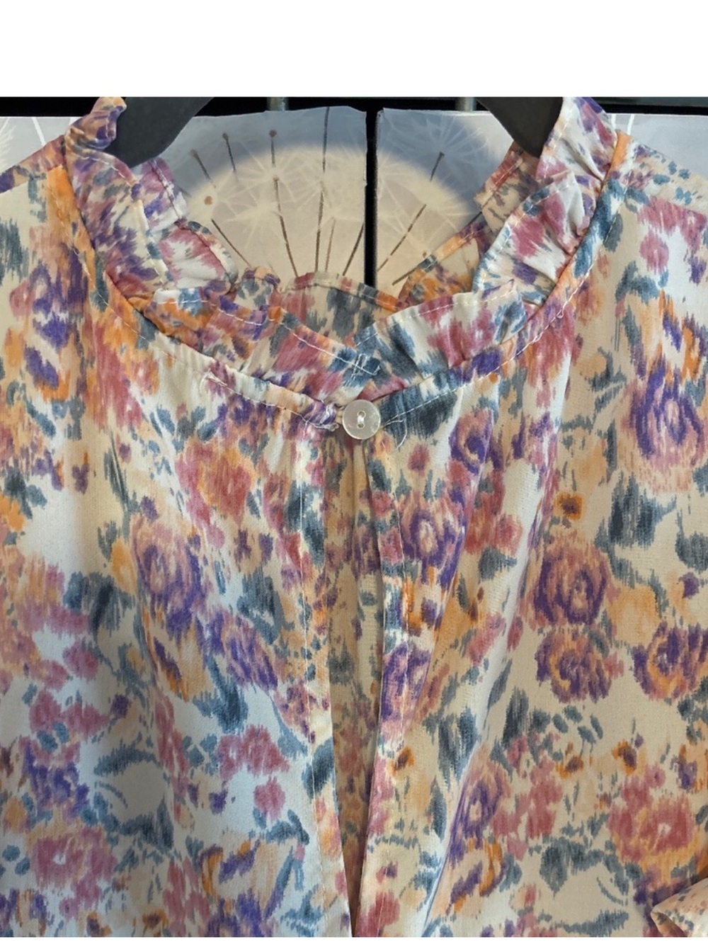 EUC Pinch Floral Tiered Midi Dress Florals with Yellow, Pink and Purple - Picture 5 of 7